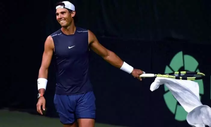 Nadal makes a bash in return match with win