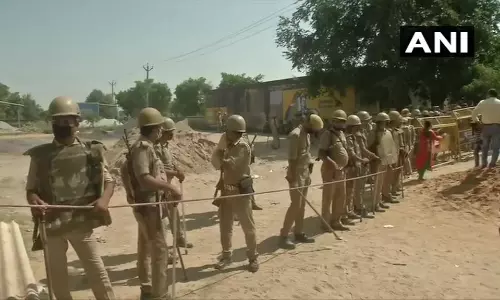 Police deployed,Media entry banned in Hathras