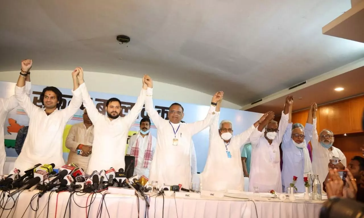 Bihar Assembly Election: Grand Alliance announces seat-sharing formula