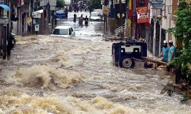 Rains continue in Hyderabad, water-logging in several places