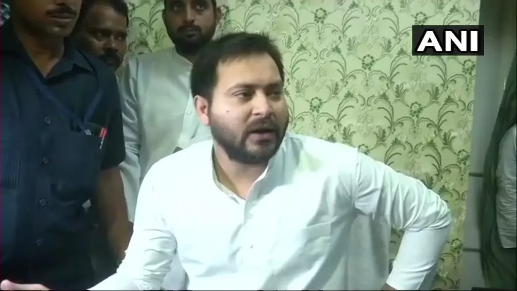 RJD leader Tejashwi Yadav leading over BJPs Satish Kumar in Raghopur Assembly Constituency