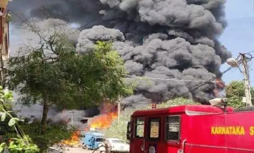Massive fire breaks out in Bengaluru factory, 3 buildings gutted
