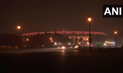 [In Gallery] Parliament building illuminated on the occasion of Diwali