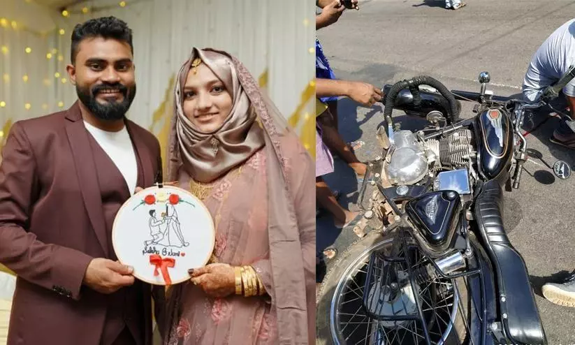 Newly wed couple killed in an accident in Keralas Malappuram