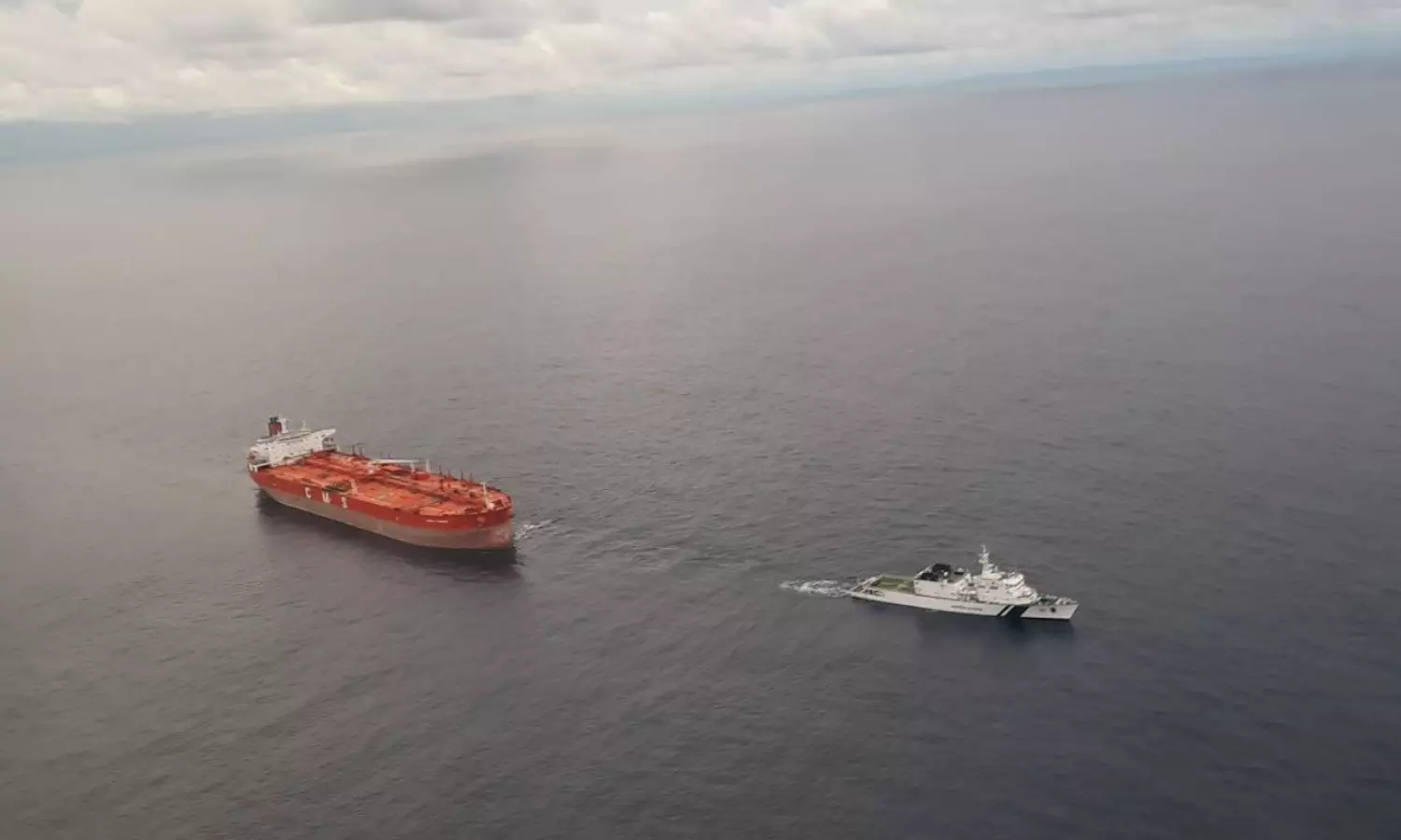 Indian Coast Guard tows drifting oil tanker to safety