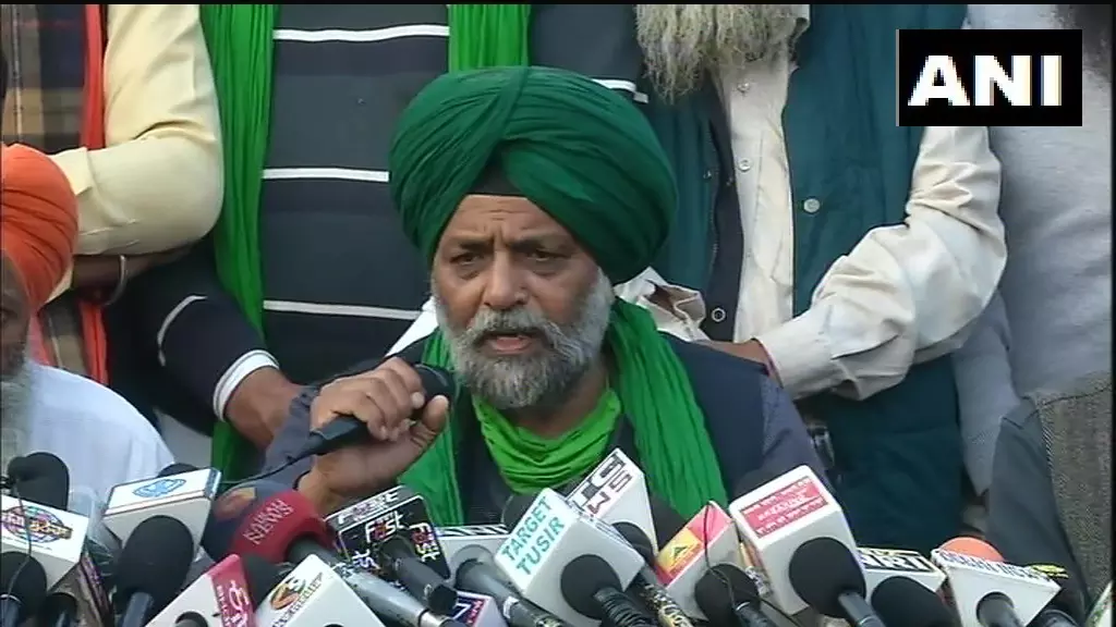 Jagmohan Singh, General secretary of Bharti Kisan Union reacts before media at Singhu Border Jagmohan Singh, General secretary of Bharti Kisan Union reacts before media at Singhu Border
