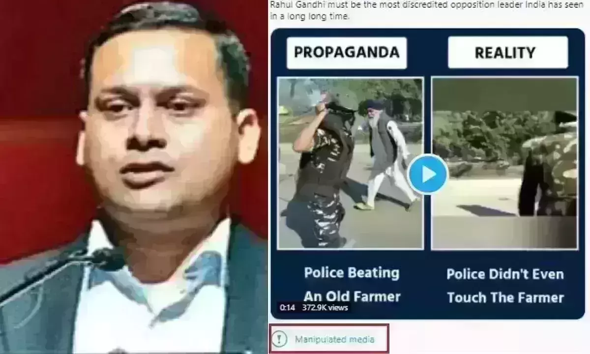 Twitter labels BJP IT cell chiefs tweet on farmers protest as Manipulated Media