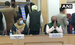 Union Agriculture Minister Narendra Singh Tomar and Union Minister Piyush Goyal lead talks with farmer leaders