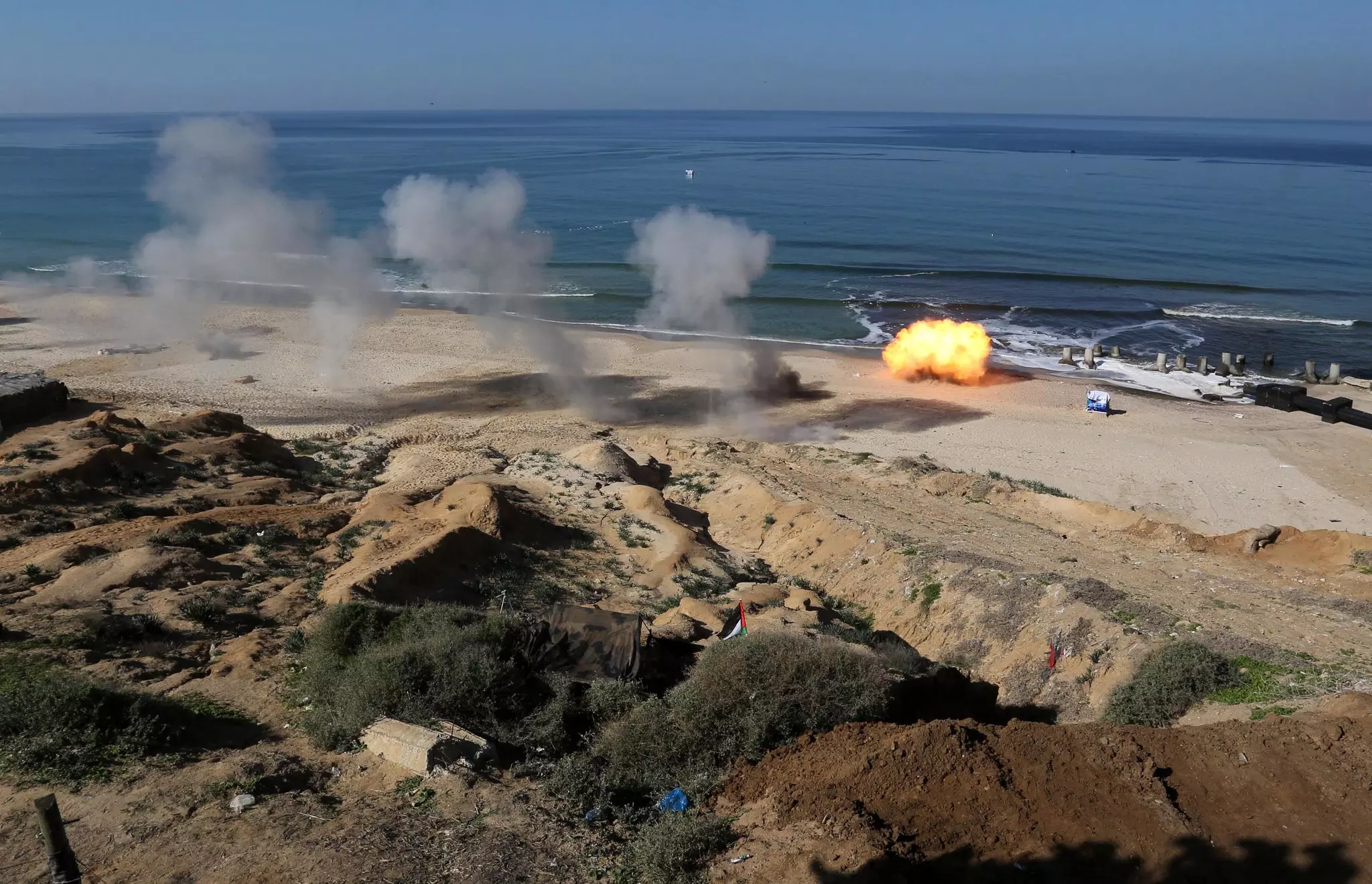 Palestine resistance movements hold joint military drill