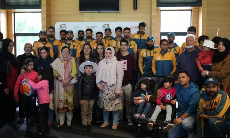 Pakistani players and Christchurch mosque attack victims family