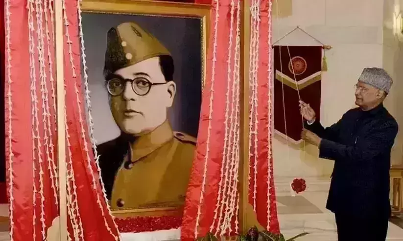 Presidents portrait of Subhash Chandra Bose sparks controversy