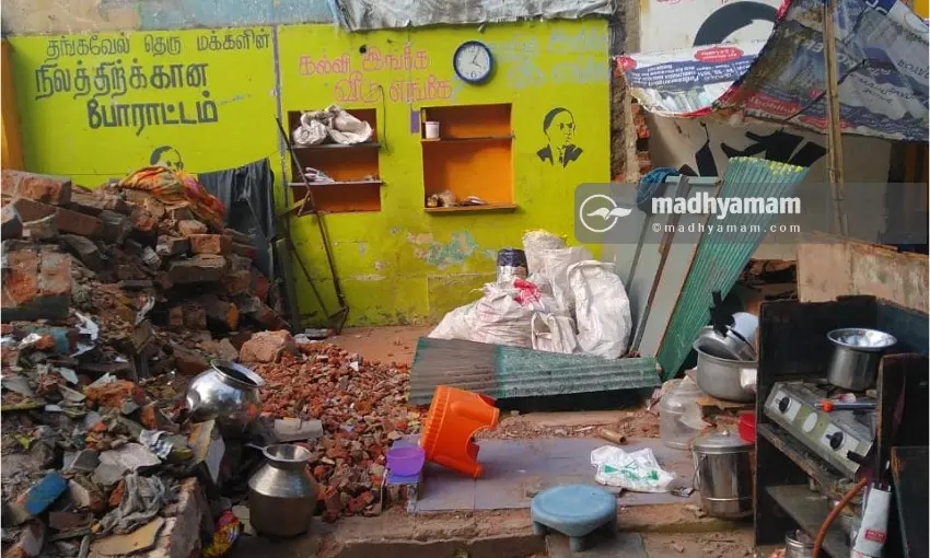 Forceful mass eviction made Dalit lives in Chennais Thangavel street miserable and homeless [In Gallery]