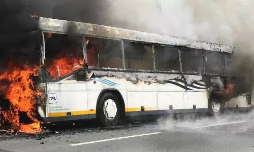 53 killed in Western Cameroon bus blaze