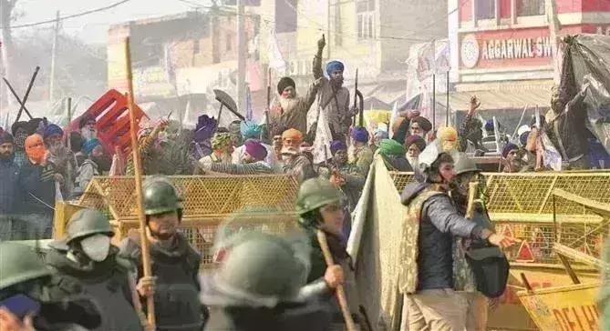 Singhu border violence: Man who attacked SHO with sword, 43 others arrested