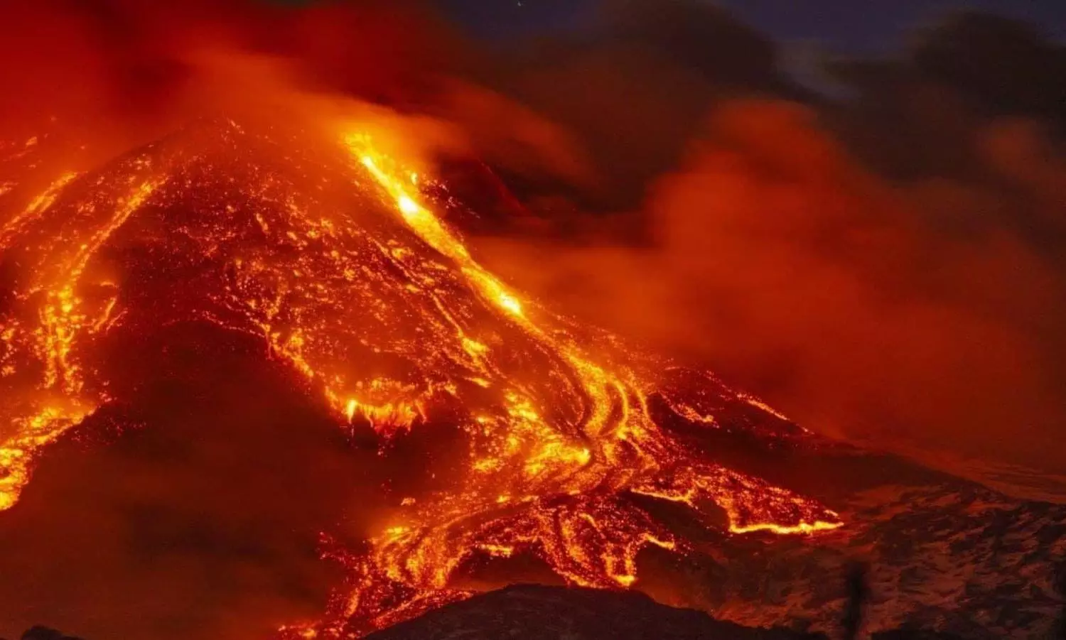 Mount Etna erupts in Italy