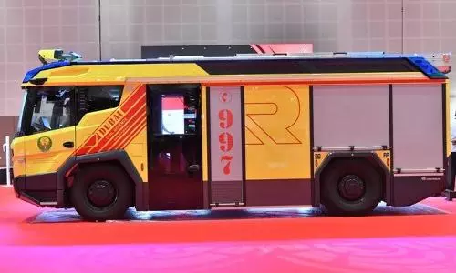 Dubai showcases first electric firefighting vehicle in the Middle East