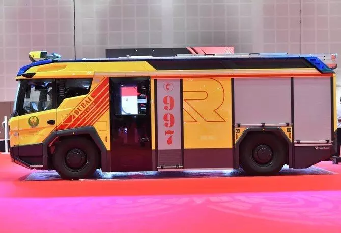 Dubai showcases first electric firefighting vehicle in the Middle East