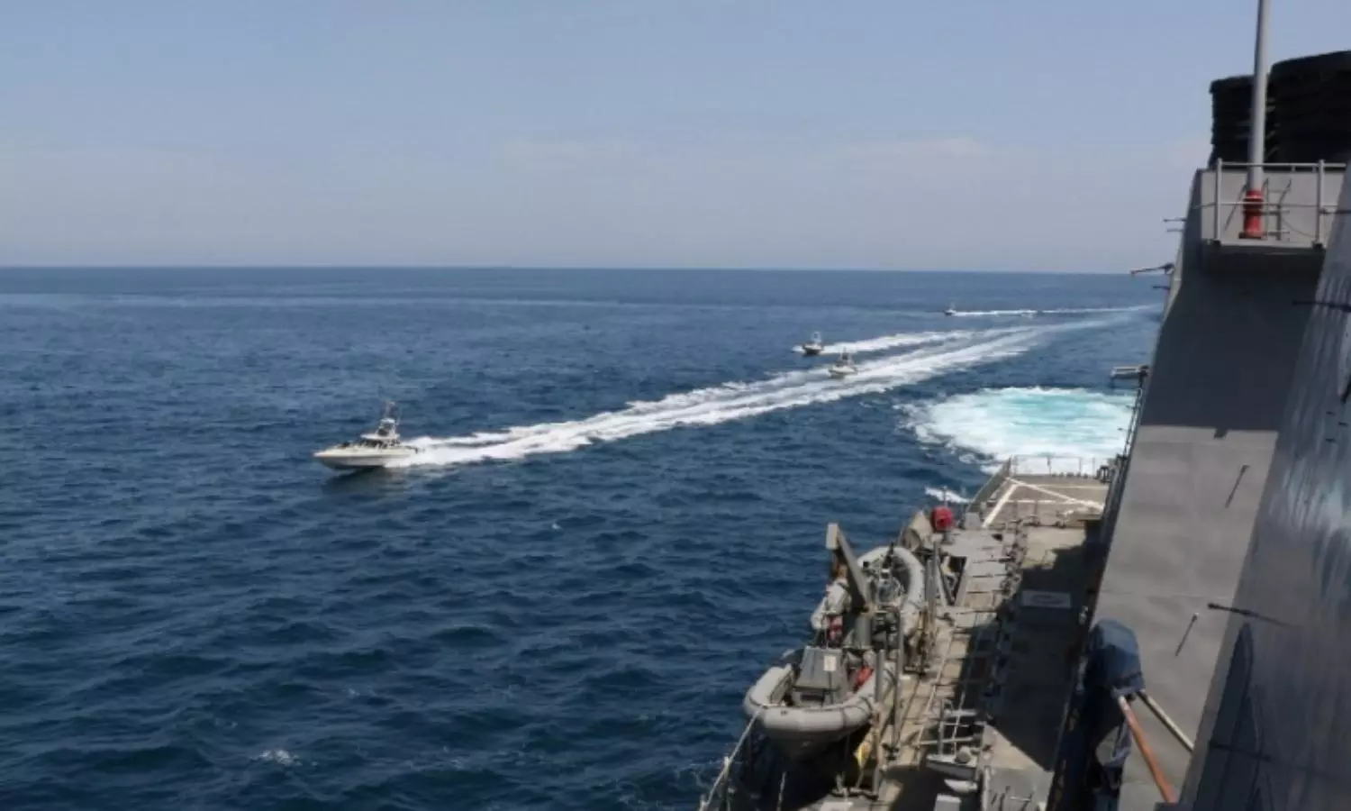 US Navy too close to Iranian vessels; fires warning shots