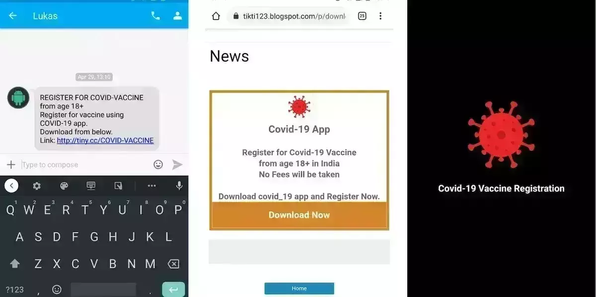 SMS malware acts like COVID-19 vaccine registration app, targets Indian users