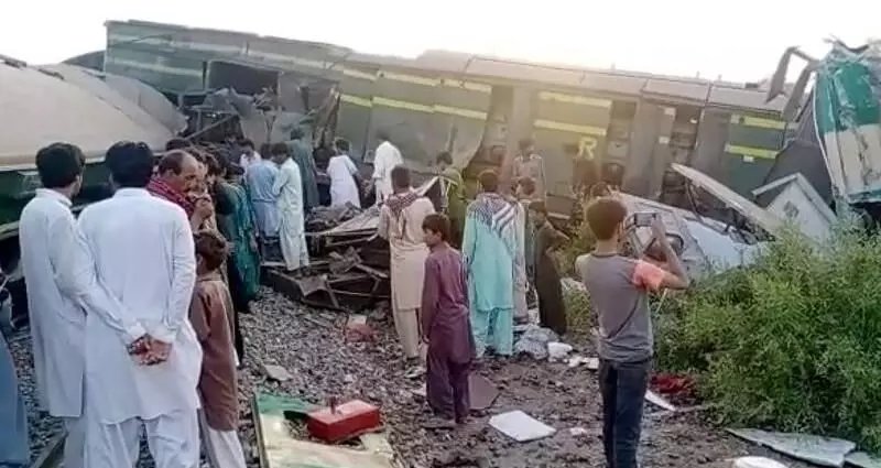 At least 30 killed as two express trains collide in Pakistan, several injured