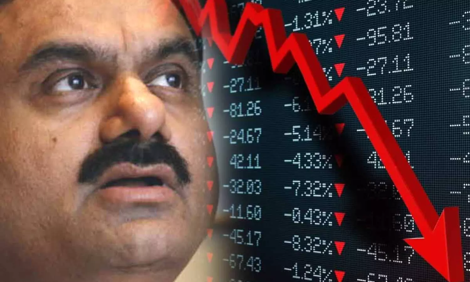 Billionaire Adanis shares nosedive to make a loss of Rs 73, 250cr in an hour