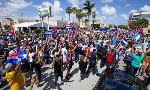 Cuban streets crammed with protestors demanding end of Communism