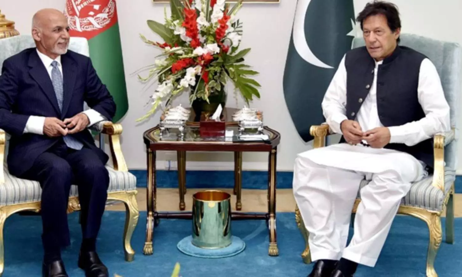 Imran Khan, Ghani lock horns over Taliban backed Afghan crisis