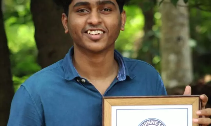 Keralas Malappuram native bags Guinness world record for longest time spinning pen around thumb