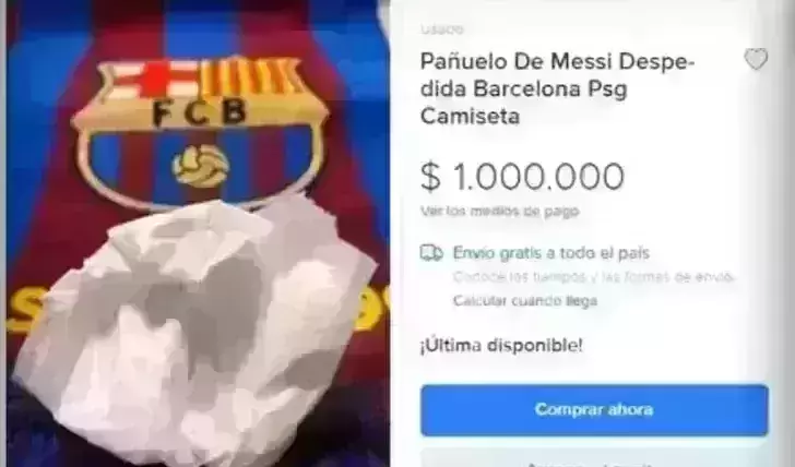 Lionel Messis tear-soaked tissue from Barcelona farewell speech up for sale at $1 million