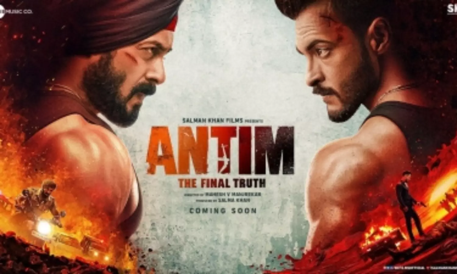 Salman Khan, Aayush Sharma share intense look in Antim poster