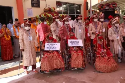 21 differently-abled Raj couples tie knot at Udaipur, endorse Say No to Dowry campaign 21 differently-abled Raj couples tie knot at Udaipur, endorse Say No to Dowry campaign