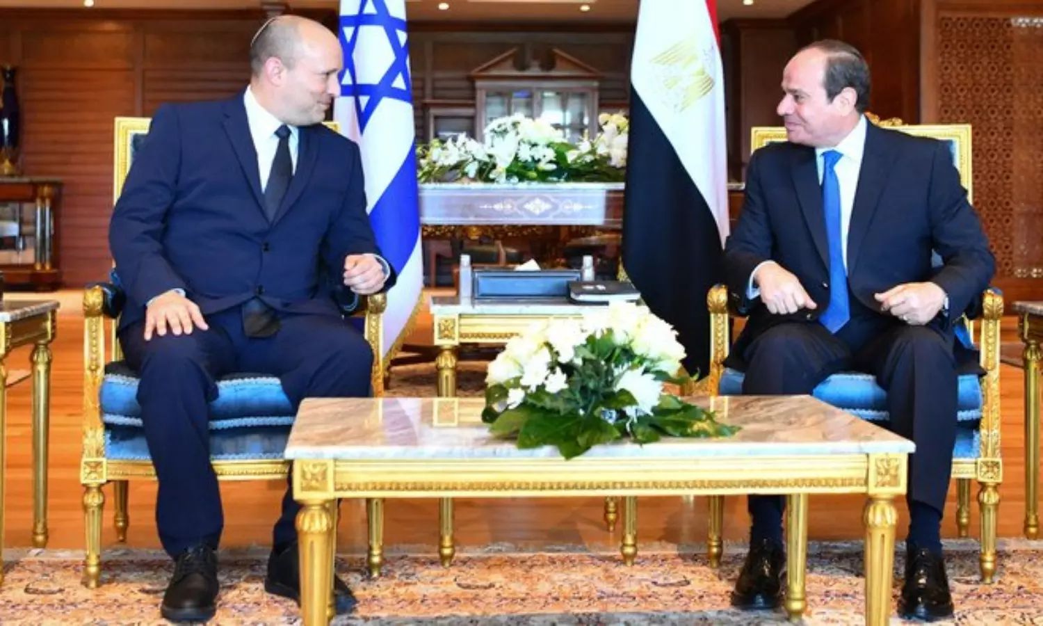 Israel PM meets Egyptian President; Palestinian peace on cards