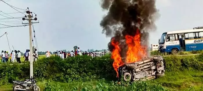 Lakhimpur violence: Video of protesting farmers being run over by SUV goes viral