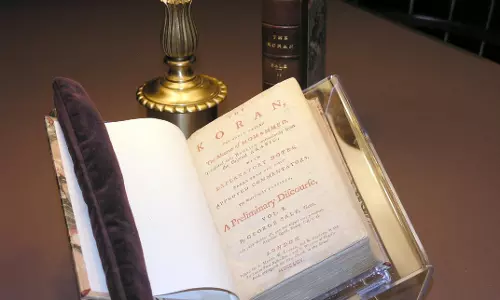 Former US President Thomas Jeffersons Quran on display at Dubai Expo 2020