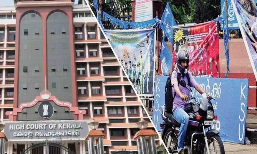 Kerala High Court questions political parties putting up flags in public places