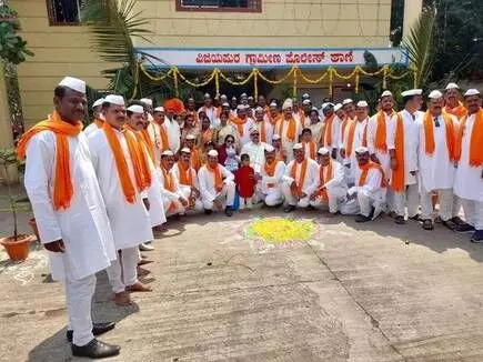 Photographs of Karnataka police clad in saffron attire sparks political row