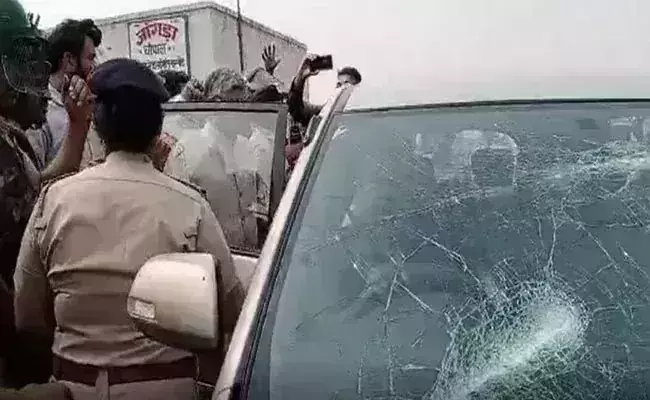 BJP MP calls protesting farmers Jobless Alcoholics, farmers hit his car