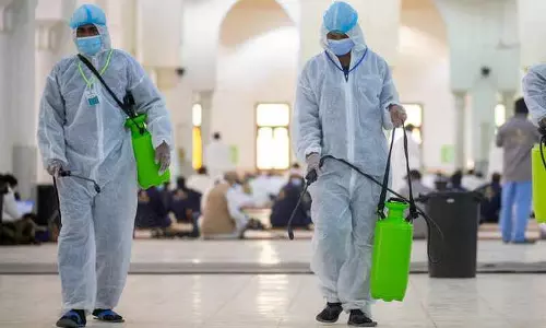 Makkahs Grand Mosque is sterilised ten times a day for safety