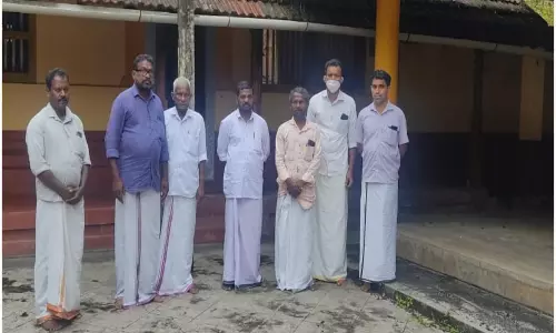Breaking centuries-old custom Dalit men enter Brahmin run temple in Kerala
