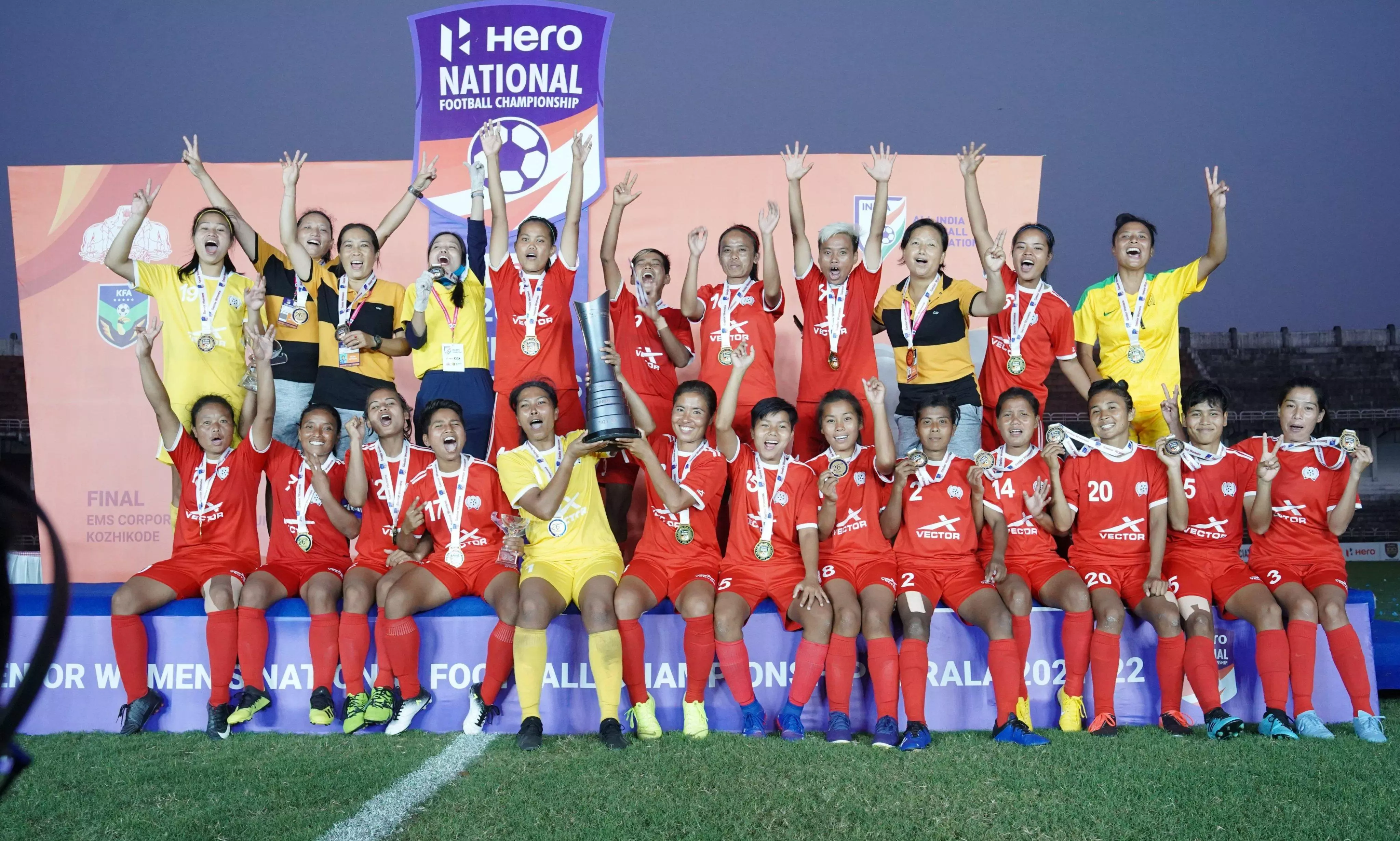 Manipur survive penalty shootout to win 21st Hero Senior Womens NFC title