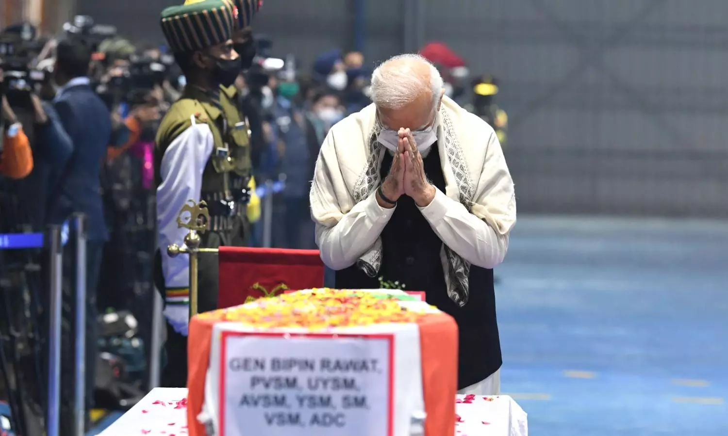 PM pays last respects to CDS Bipin Rawat in Delhi