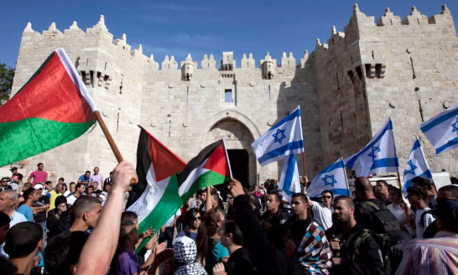 A number of Palestine protesters injured as conflict erupt at West Bank