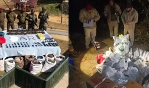 In Mizoram, explosives are recovered in large quantities