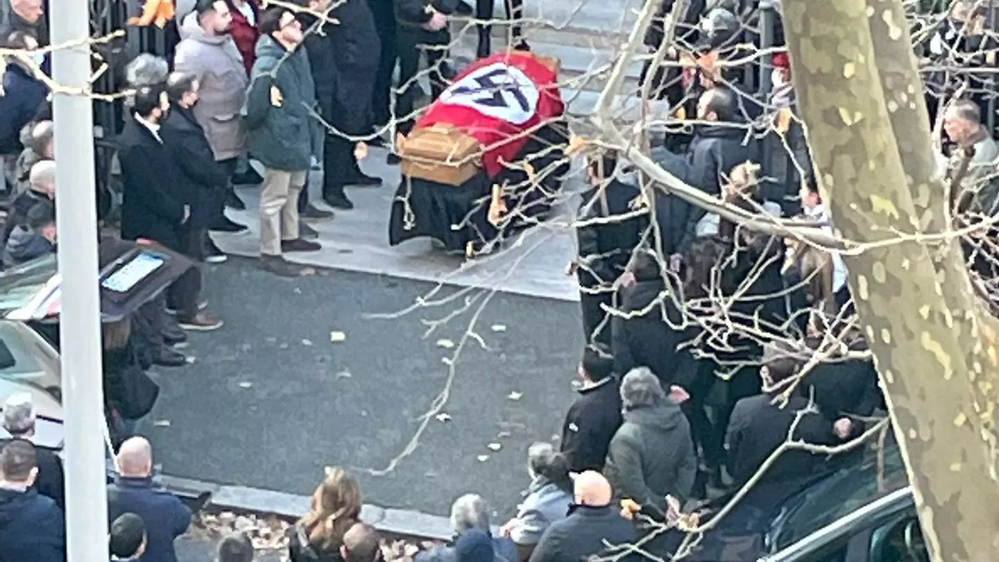 Nazi flag with Swastika sign for funeral: Rome Church calls it offensive Nazi flag with Swastika sign for funeral: Rome Church calls it offensive