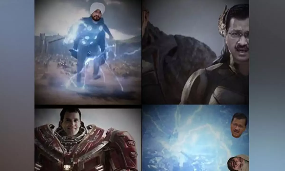 Punjab Congress with Avengers video for poll campaign