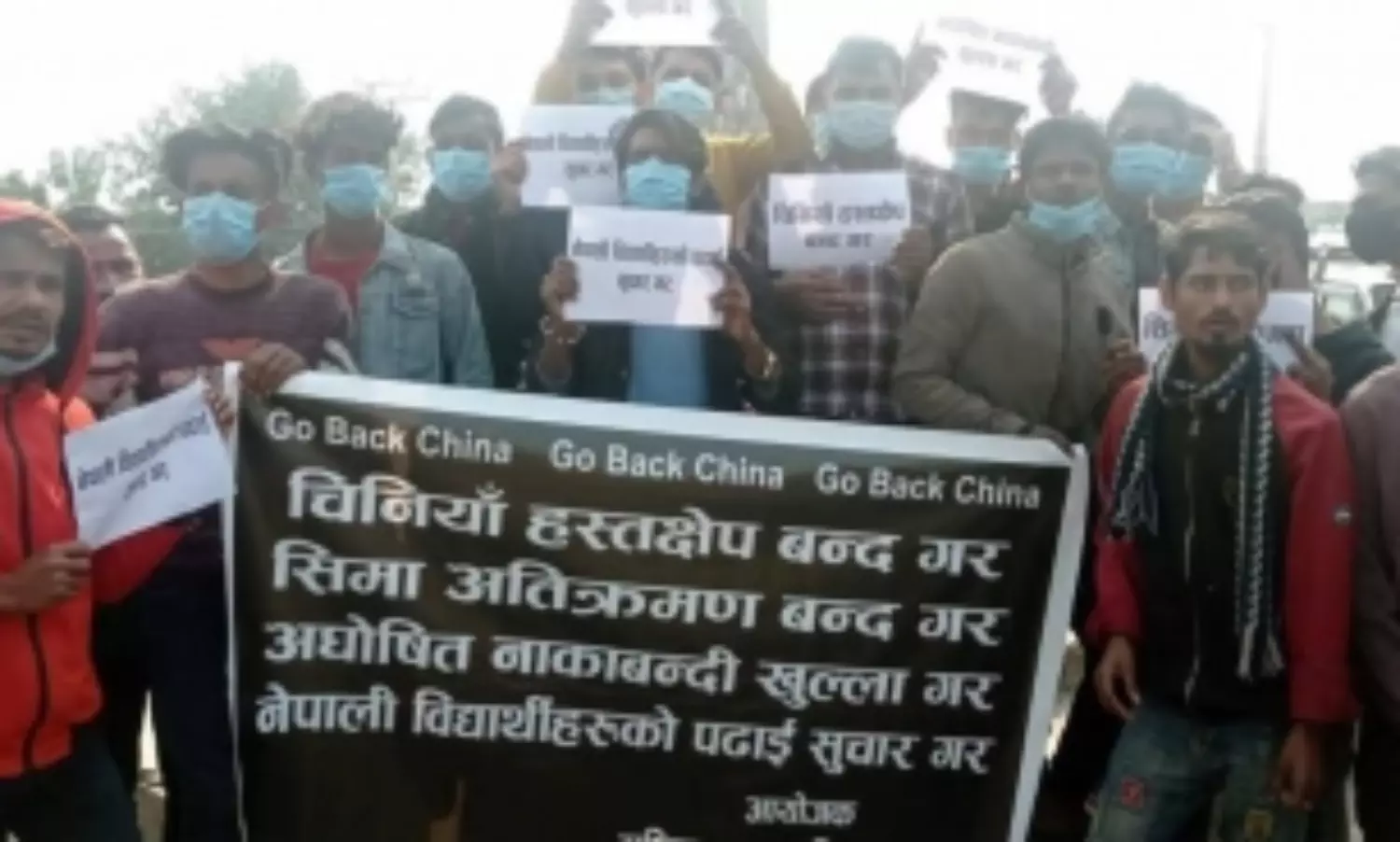 Protest erupts against the Chinese inference in Nepal