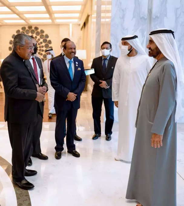 Kerala CMs Arabic reply to Dubai rulers Malayalam tweet goes viral Kerala CMs Arabic reply to Dubai rulers Malayalam tweet goes viral
