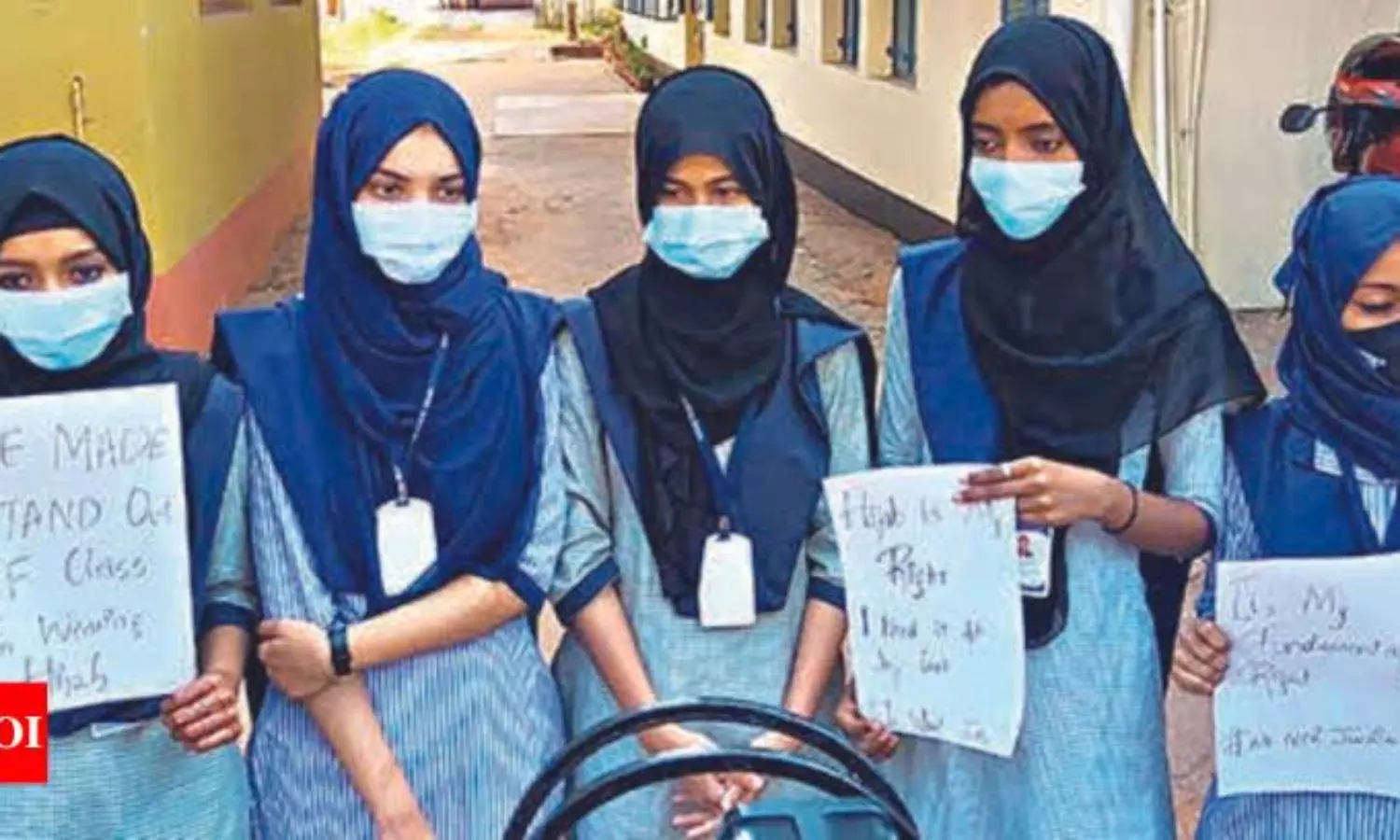Denying Edu Over Hijab: Boys protest for girls right to wear hijab in Ktka