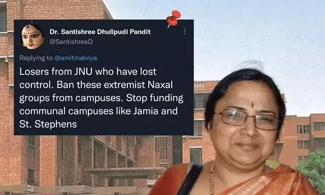 New JNU VC denies having Twitter account amid row over tweets