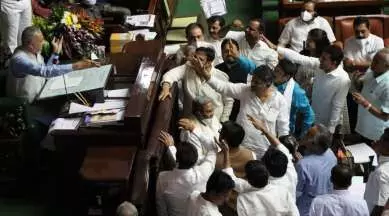 Karnataka assembly adjourned to Monday as Congress demands minister ousting